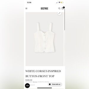 White Sleeveless Bustier Tank Top by Destree